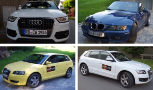 Freude am Fahren lernen mit den Autos der Fahrschule Holewa in Rosenheim und Schloßberg zur praktischen Fahrausbildung - Audi Q5, Q4 und A3 sowie BMW Z3